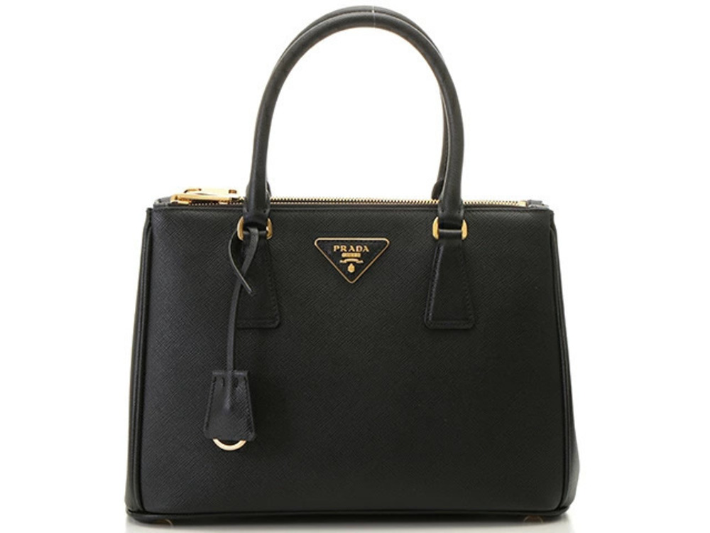 Prada 2way Shoulder Bag Galleria Saffiano Black